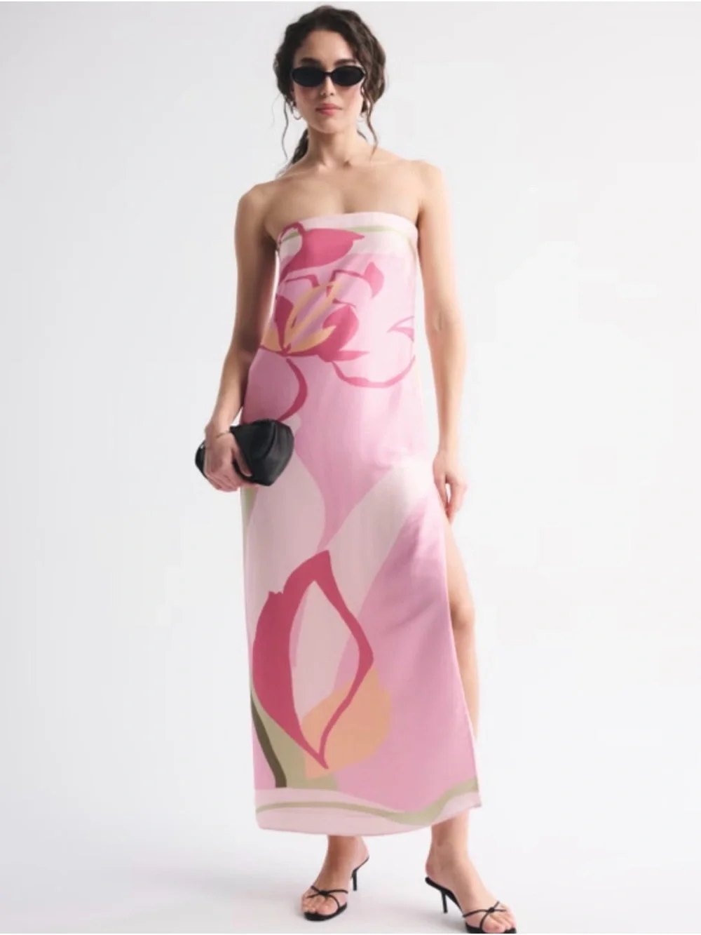 Abercrombie & Fitch Julia Strapless Slip Maxi Dress